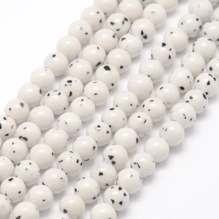 Fehér Bodhi Jade Ásványgyöngy 6mm