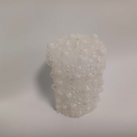 Fehér Színű Buborékos Henger Gyertya 6x7,5cm