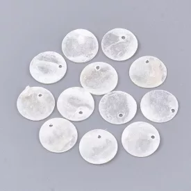   Fehér Capiz Kagyló Medál (7) Fülbevaló Alap 15x0,5-1,5mm