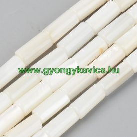 Fehér Kagyló Oszlop Gyöngy 10x5mm