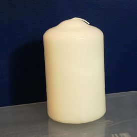 Fehér Mártott Henger Gyertya 10x6cm