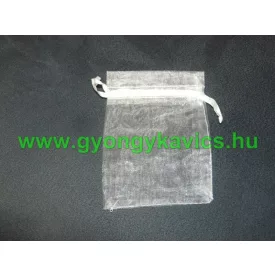 Fehér Organza Tüll Díszzacskó Dísztasak 9x7cm