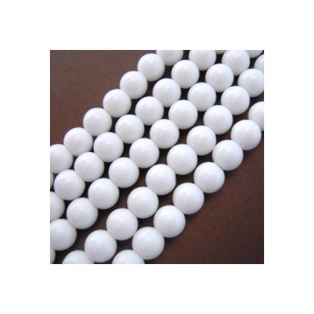 Fehér Porcelán Gyöngy 10mm