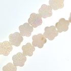 Fehér Szivárványos Kagyló Virág Gyöngy Gyöngyfüzér 18-20x2-4mm