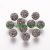 Fekete Színű Nyaklánc Karkötő Ékszer Dísz FEHÉR Polymer Polimer Shamballa Strassz Kövekkel 10mm