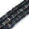 Fekete Kagyló Korong Heishi Gyöngy 8-8,5x1-3mm