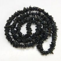   Fekete Kagyló Törmelék Gyöngy Gyöngyfüzér Splitter 6-15x3-7mm (~80cm)