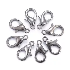   Fényes Fekete Színű Delfinkapocs Nyaklánc Karkötő Ékszer Kapocs 14mm