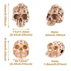 Fekete Színű (5) Nemesacél Koponya Charm Közdarab Köztes