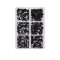   Fekete Színű (3) Lapos Hátoldalú Műköröm Strassz Csomag 2-4,9mm (~1015db)