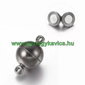   Fényes Fekete Színű Mágneses Nyaklánc Karkötő Ékszer Kapocs 16x10mm