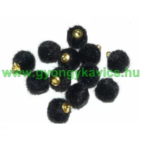 Fekete Pom Pom 12mm