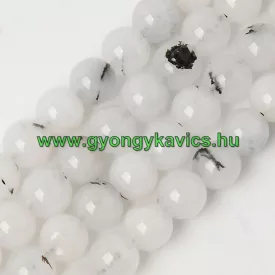 Fekete Rutilkvarc (3) Turmalinkvarc Ásványgyöngy 8mm