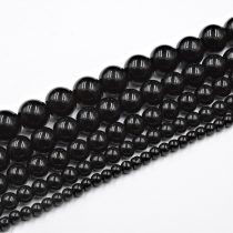 Fekete Spinel Ásványgyöngy 6mm