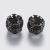 Fekete Színű Cirkón Cirkónia Strasszos Charm Közdarab Köztes 8x6mm