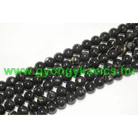 Fekete Szintetikus Gyöngy Valódi Kagyló Darabokkal 8mm