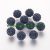 Fekete Türkiz Színű Nyaklánc Karkötő Ékszer Dísz Polymer Polimer Shamballa Strassz Kövekkel 8mm