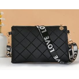 Fekete (16) Műbőr Válltáska Kistáska 15x21cm