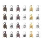 Fényes Fekete Színű (2) Zsinórvég Kordvég 7x4x4mm