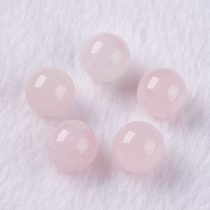 Félig Átfúrt Rózsakvarc Ásványgyöngy 8mm