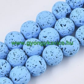 Festett Kék Lávakő Ásványgyöngy 10mm