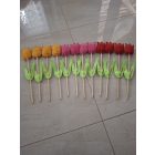 Filc Tulipán Bambuszpálcán Szeretettel Felirattal Egyedi Kézműves Termék ~35cm