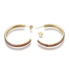 18K Aranyozott Tűzzománc Cirkónia Strasszos Fülbevaló