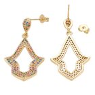 Arany Színű Cirkónia Strasszos Fülbevaló