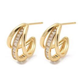 Arany Színű Cirkónia Strasszos Fülbevaló