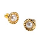 18K Aranyozott Nemesacél Szintetikus Kagyló Fülbevaló 