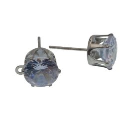 Ezüst Színű Cirkónia Strasszos Fülbevaló