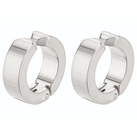 Ezüst Színű Nemesacél Klipszes Fülbevaló