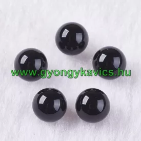 Fúratlan Fekete Achát Ásványgyöngy 6mm