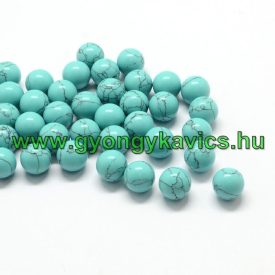 Fúratlan Szintetikus Türkiz Howlit Ásványgyöngy 10mm