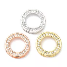   Arany Színű Cirkónia Strasszos Medál Charm Közdarab Köztes 15mm