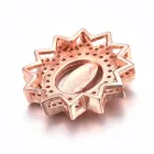 Fekete Színű Cirkónia Strasszos Szűz Mária Köztes Charm 22x21x5mm