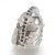 Ezüst Színű Fekete Cirkónia Strasszos Spártai Gladiátor Sisak Közdarab Köztes 14x10mm