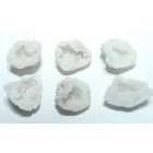 Galvanizált Fehér Achát Geoda 38-49x26-42x17-23mm