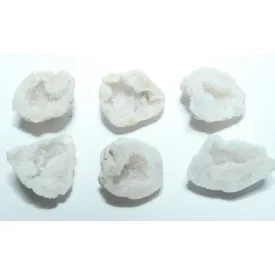 Galvanizált Fehér Achát Geoda 38-49x26-42x17-23mm