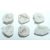 Galvanizált Fehér Achát Geoda 38-49x26-42x17-23mm