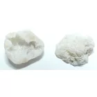 Galvanizált Fehér Achát Geoda 38-49x26-42x17-23mm