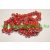 Gyöngyház Galvanizált Szivárványos Piros Porcelán Charm Köztes Gyöngy 12-13x6,5mm