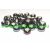 Gyöngyház Galvanizált Szivárványos Szürke Porcelán Charm Köztes Gyöngy 12-13x6,5mm