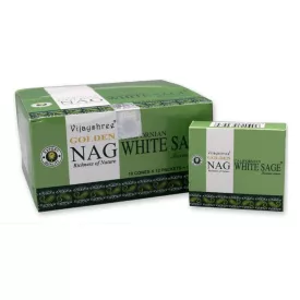   Vijayshree Golden Nag Kaliforniai Fehér Zsálya Californian White Sage Füstölő Kúp (10db)