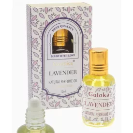   Goloka Lavender Levendula Díszdobozos Indiai Prémium Natúr Parfümolaj