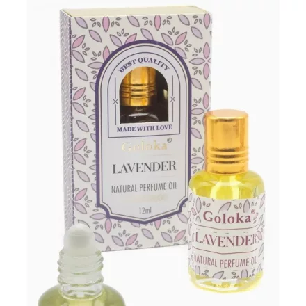 Goloka Lavender Levendula Díszdobozos Indiai Prémium Natúr Parfümolaj