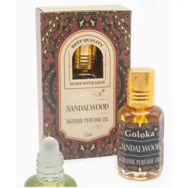   Goloka Sandalwood Szantalfa Díszdobozos Indiai Prémium Natúr Parfümolaj