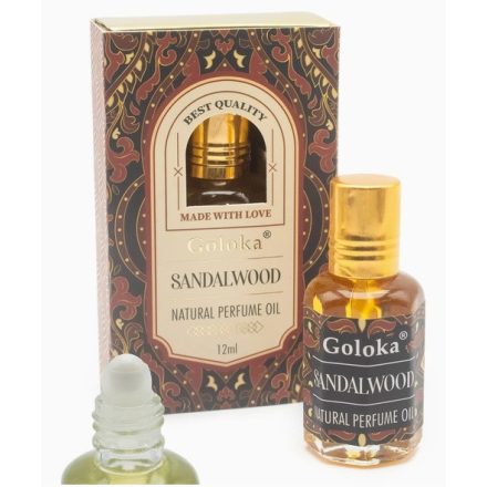 Goloka Sandalwood Szantalfa Díszdobozos Indiai Prémium Natúr Parfümolaj