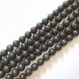 Grafitfekete Jade Ásványgyöngy 10mm