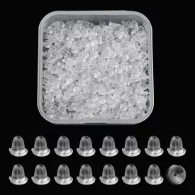   Szilikon Gumi Gumis Fülbevaló Dugó 4x4mm Lyuk 0,5mm (500db)